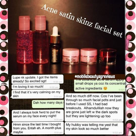 Acne satin skinz facial set