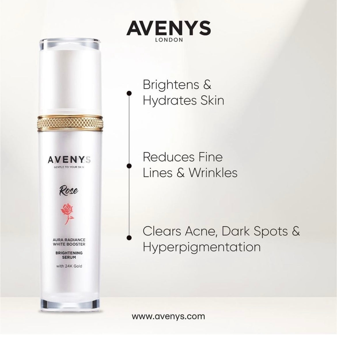 AVENYS ROSE Aura Radiance White Booster Brightening Serum