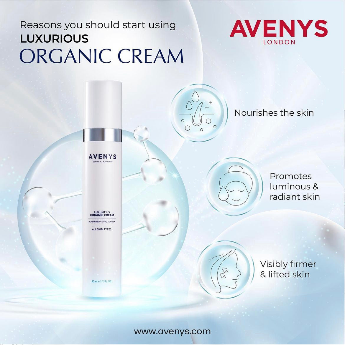 AVENYS Luxurious Organic Cream (50ml)