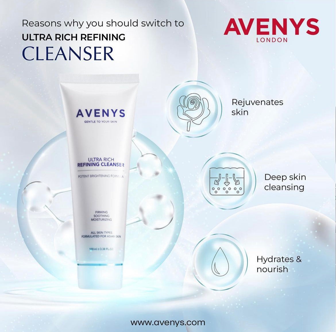 AVENYS Ultra Rich Refining Cleanser (100ml)